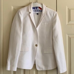 J.Crew Regent Blazer Size 10 White Linen